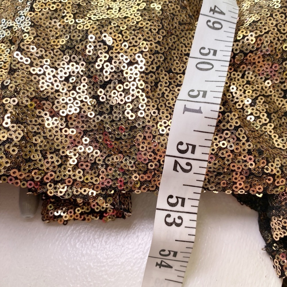 Gold Sequin Strapless Gown - Picture 14 of 15